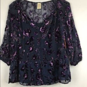 Faded Glory Women’s Velvet  Blouse
